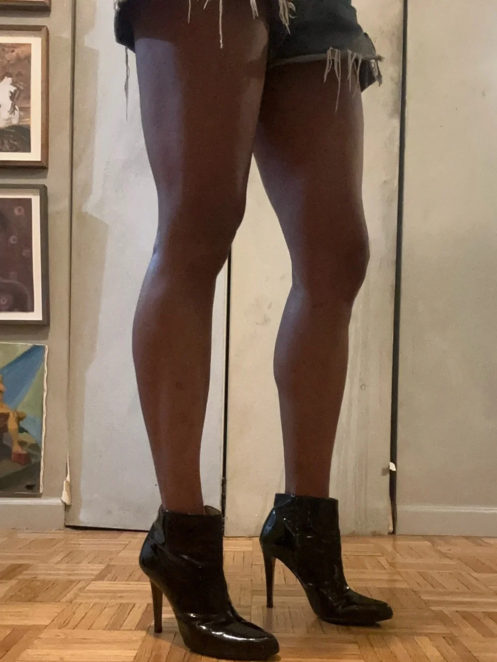 Vintage Isabel Toledo for Anne Klein patent leather booties